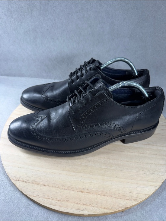 Cole Haan Men’s 10 M Black Leather Wingtip Derby Oxford Dress Shoes Brogue main image 8